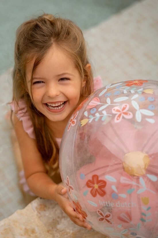 Little Dutch Beach Ball 3D Figure Pink Flowers 2014448